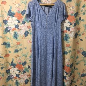 Vintage 90s Floral Cottagecore Maxi Dress